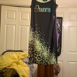 Queen dress multi color plus